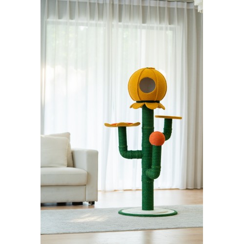 Lavish Cactus Cat Tree with Hut CatSmart Singapore